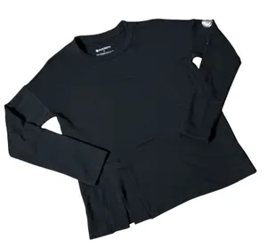 Pure Barre Beyond Yoga Long Sleeve Top Womens Small Black Activewear Crew Neck thumbnail 1