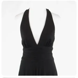 Black CACHE goth stretch halter neck bubble dress size 2 thumbnail 2