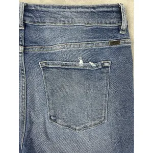 Kancan Maurices High Rise Distressed Raw Hem Straight Leg Denim‎ Blue Jean Sz 16 thumbnail 3
