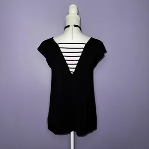 NEW American Eagle Black Strappy V-Neck Top thumbnail 7