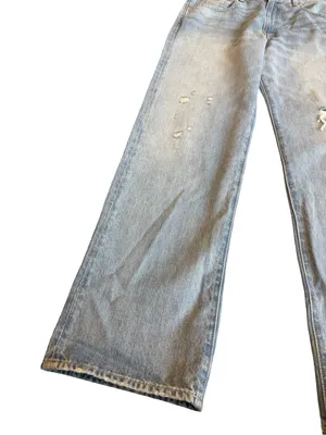 Denimist Lindsay Slim Boyfriend Jeans Light Wash Denim Distressed Size 31 Womens thumbnail 6