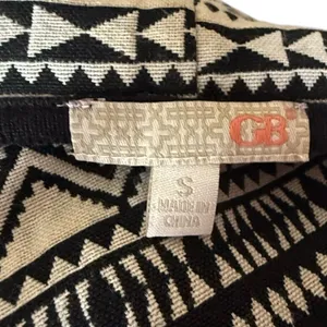 Gianni Bini Black and White Aztec Print Cardigan Blazer Sz‎ S thumbnail 4