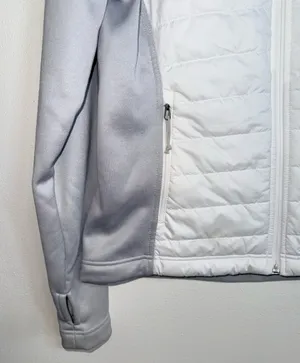 The North Face Mashup Insulated Jacket White Gray Full Zip Puffer thumbnail 4