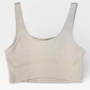 Abercrombie & Fitch Lounge Collection Cream Waffle Knit Tank Top w/ Bra X-LARGE thumbnail 3