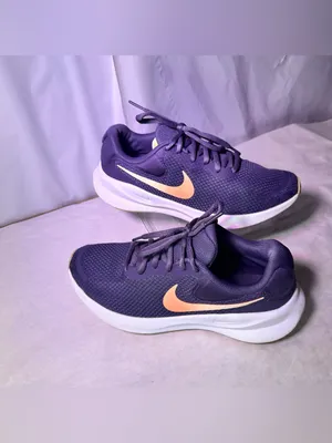 Nike Women's Athletic Sneakers - Purple with Pink Swoosh thumbnail 2