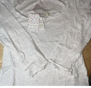 Free People Women's Jaimie Henley Top White Size Small thumbnail 6