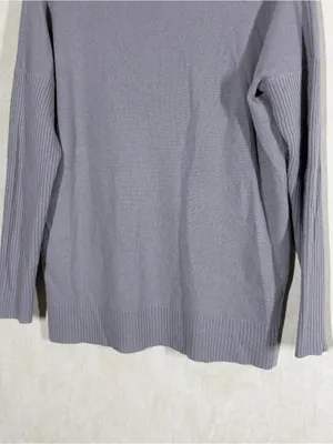 Ann Taylor Women’s 100% Cashmere Pullover Cardigan Sweater in Gray S thumbnail 7