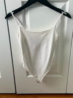 Abercrombie & Fitch White Seamless Cami Bodysuit thumbnail 2