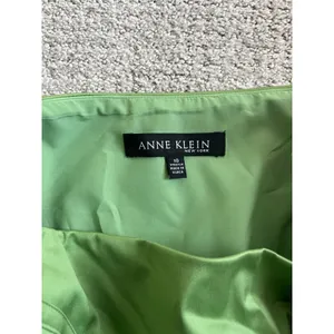 Anne Klein New York Pencil Skirt 10‎ Lime Green Paneled Stretch Office Y2K thumbnail 3