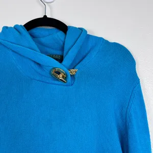 Lauren‎ Ralph Lauren Women's Knit Sweater Blue Sz XL thumbnail 3