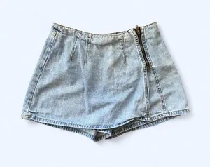 Vintage Y2K Billy Blues denim skort low rise mini USA made size 5 💙 thumbnail 1