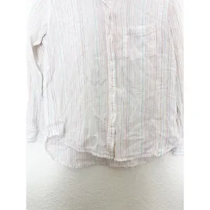 Rails Charli Shirt Size XS Oahu Stripe Metallic Linen Lightweight Button Down thumbnail 10