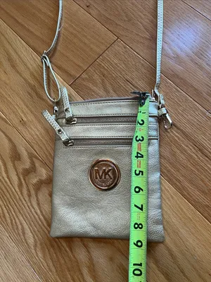 Michael Kors Metallic Gold Crossbody Bag thumbnail 7