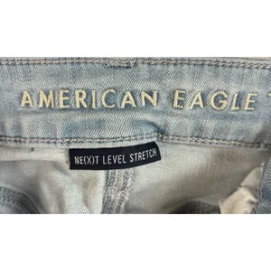 American Eagle Next Level Stretch Hi-Rise Jeggings Women's Size 4‎ Light Blue thumbnail 3