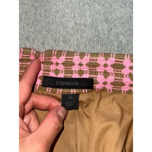 Express Women's‎ 3 Button Pink Brown Tweed Blazer Jacket Size 8 thumbnail 6