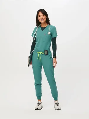 Figs Scrub Set Marine Cactus Catarina Top HW Zamora Joggers Size XXS thumbnail 3
