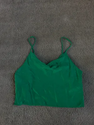 Zara Green Satin Cami Top – Size Small thumbnail 2