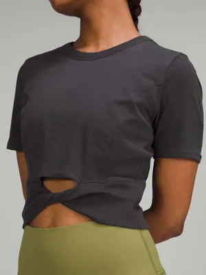 Lululemon Cropped Nulu Twist-Hem Short-Sleeve Shirt thumbnail 7