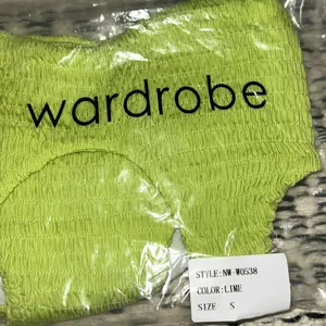 🆕 NWT Naked Wardrobe | 2 Piece Smocked Bikini | Lime | Size Small thumbnail 5