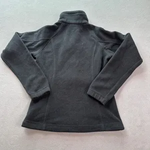 Columbia Sportswear Full Zip Fleece Jacket Women's M Black Outdoor Casual Light thumbnail 2