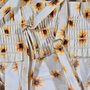 WeWoreWhat Smocked Midi Dress Ditsy‎ Daisies Ivory Multi Womens Size M New thumbnail 7