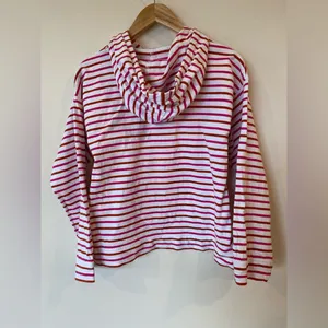 Pink and rusty red jcrew hoodie Front pocket size medium thumbnail 2