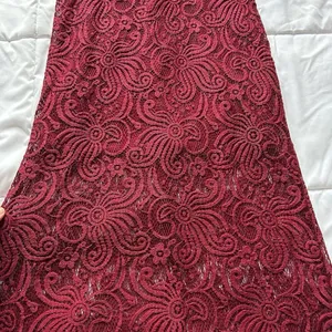 Enfocus Studio Womens 8 Burgundy Lace Maxi‎ Dress Sleeveless Elegant Formal Gown thumbnail 7