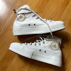 Converse Chuck Taylor All Star Move Platform High Top Sneakers White/Gold Women’s US 9 thumbnail 1