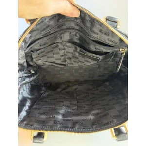 Michael Kors Hudson Belted Leather Satchel Black Shoulder Strap Designer‎ Luxury thumbnail 6