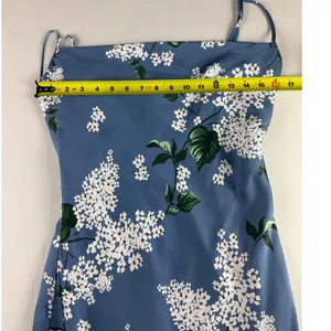 Keepsake The Label Blue Hydrangea Midi Slip Dress Size L thumbnail 10