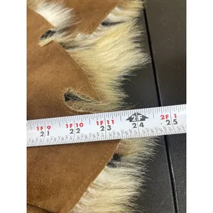 Loft Y2K Mechant Vegan Fur Suede Coat Brown Short Length Mob Wife Penny Lane M thumbnail 6