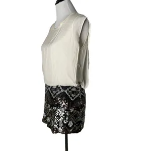 Parker Womens‎ Short Mini Silk Dress Sequin Sleeveless Formal Women Size XS thumbnail 6