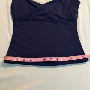 QINSEN 2 Pack Tank Tops XS Navy Blue Red Crossover V Neck Adjustable Straps thumbnail 3