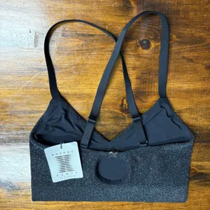 Savage X Fenty Black Bawdy Double Knit Bralette Size‎ 1X thumbnail 3