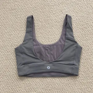 Paragon Fitwear Cristina Capron Sports Bra Low V-Back Sports Bra Grey VEUC thumbnail 4