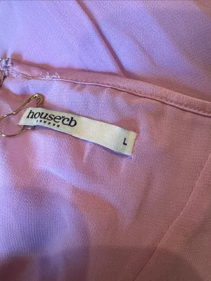 NWOT HOUSE OF CB Loren Pink Corset Maxi Dress sz L thumbnail 9