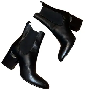 Napoleoni Black Leather Booties Size 6.5 Black thumbnail 3