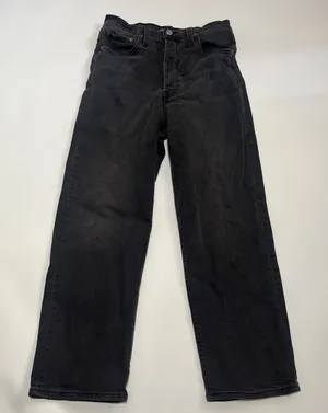 Levis Ribcage Straight Ankle Pants Women Size 28 Gray Jeans High Rise thumbnail 1