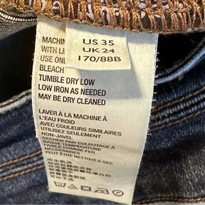 Free People Curvy High Rise‎ Lace Up Skinny Jeans Jegging Blue 35x29 thumbnail 4