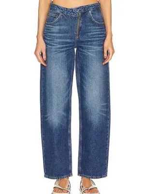 FRAME Angled Zipper Long Barrel Jeans Size: 29 thumbnail 2