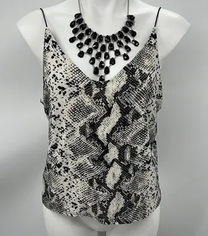 Vibe snake print extra large cropped stretchy cami Black Size XL thumbnail 1