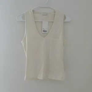 Kookai White/Cream Soho Tank in coconut water thumbnail 2