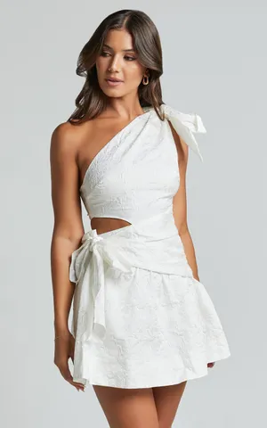 New Showpo Mathilda Mini Dress Cut Out Side Wrap Dress Size 8 MSRP $109 thumbnail 3