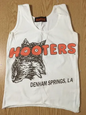 Hooters B75 Girl Vintage Uniform Tank From Denham Louisiana Size Xs thumbnail 1