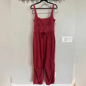 Free People Inbound Onesie crimson red size large NWT thumbnail 5