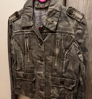 pre-owned Vintage Picasso P.J. brand camouflage jacket with a phoenix bird embroidery detail thumbnail 1