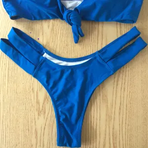 Womens Zaful 2Pc Sexy Bikini Swimsuit Cheeky Tealish Blue Size 6 thumbnail 3