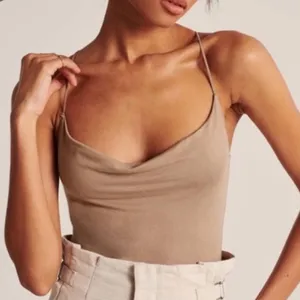 Abercrombie & Fitch Soft‎ A&F Drapey Light Brown Bodysuit thumbnail 1