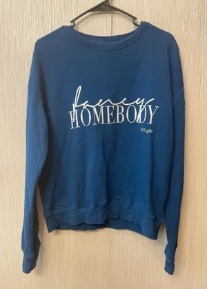 Fancy Homebody Matching Set - Blue Sweatshirt‎ & Shorts (Size M) thumbnail 1