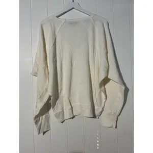 Free People Santa Clara Thermal Henley Womens Medium Alabaster NWT thumbnail 9